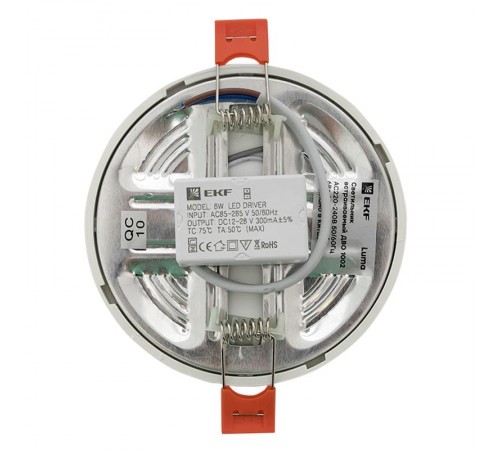 Светильник светодиодный встраиваемый ДВО 1002 6Вт 4000K IP20 Basic  DLL-1002-6-4000  EKF