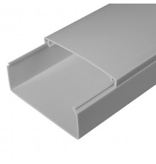 Кабель-канал серый RAL 7035 100х40 (24м/уп) 2-й замок в п/э 2-й замок в п/э   PR03.0081  ПРОМРУКАВ