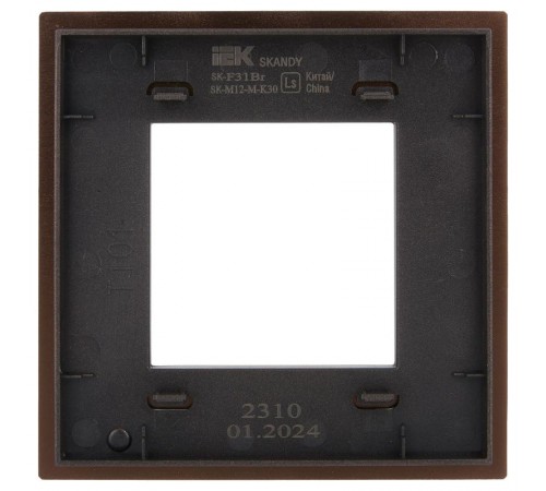 SKANDY Рамка 1-местная SK-F31Br металл шоколад   SK-M12-M-K30  IEK