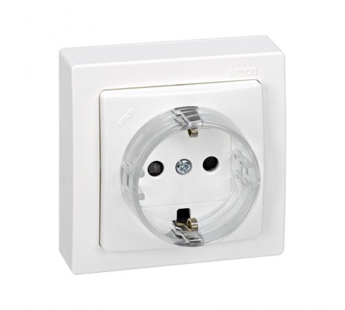 Simon 73 Накладка со шторками на розетку с/з, S73 Loft, белый  73041-60  Simon