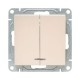 Механизм выключателя, двухклавишный, с подсветкой, кремовый Эпика  UP1-SWI-24 EKF