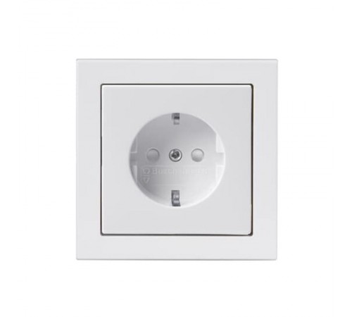 Розетка Shuko 16А 230В, в комплекте с рамкой, Impressivo, белый  20EUJ-84   2TKA003848G1  ABB