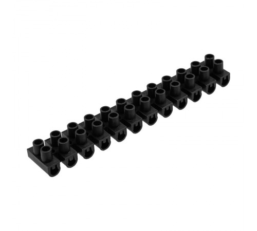 Клеммная колодка винтовая KВ-10 (4-10 кв.мм), ток 10 A, полипропилен черный, индивидуальная упаковка, 1 шт.  07-5010-2-7  REXANT