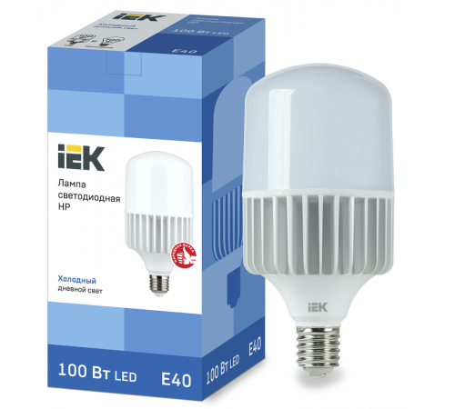 Лампа светодиодная промышленная HP 100Вт 230В 6500К E40  LLE-HP-100-230-65-E40  IEK