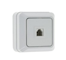 Розетка Phone 1-мест. бел. Рим EKF PROxima  ENT01-034-10  EKF