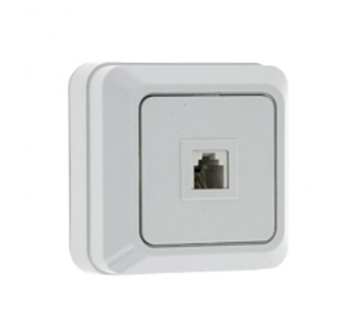 Розетка Phone 1-мест. бел. Рим EKF PROxima  ENT01-034-10  EKF