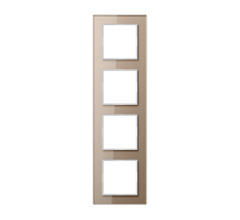 Рамка для вертикальной и горизонтальной установки, 4 поста; стекло; шампань; A CREATION  AC584GLCH  Jung