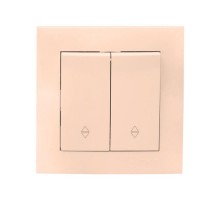 Валенсия выключатель 2-кл. 10А кремовый проходной EKF PROxima   EWV10-027-20   EKF