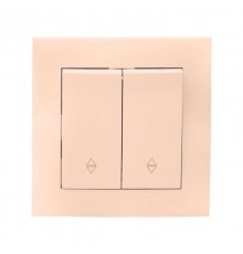 Валенсия выключатель 2-кл. 10А кремовый проходной EKF PROxima   EWV10-027-20   EKF