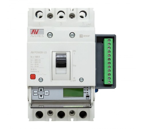 Выключатель автоматический AV POWER-1/3 100А 50kA ETU6.2  mccb-13-100-6.2-av  EKF