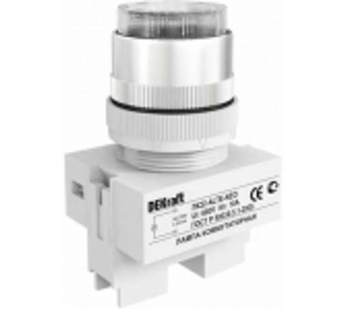 Лампа комм. ALTE 22 мм Цвет:БЕЛЫЙ неон 220В ЛK-22   25006DEK  DEKraft