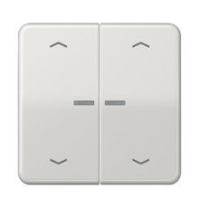 Клавиша для KNX кнопки, 2 группы с окошком и символами "стрелки"; дюропласт; светло-серый  CD102KO5PLG  Jung