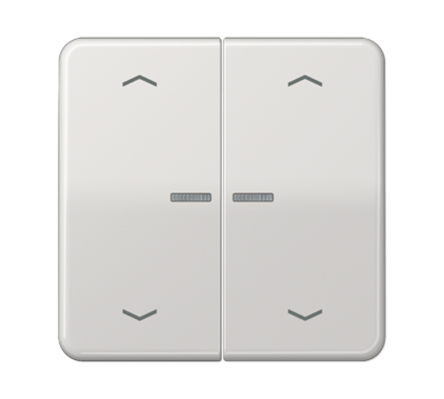 Клавиша для KNX кнопки, 2 группы с окошком и символами "стрелки"; дюропласт; светло-серый  CD102KO5PLG  Jung