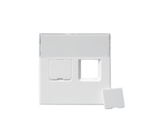 Накладка для 2хRJ45, Impressivo, белый  1819-84   2TKA000609G1  ABB