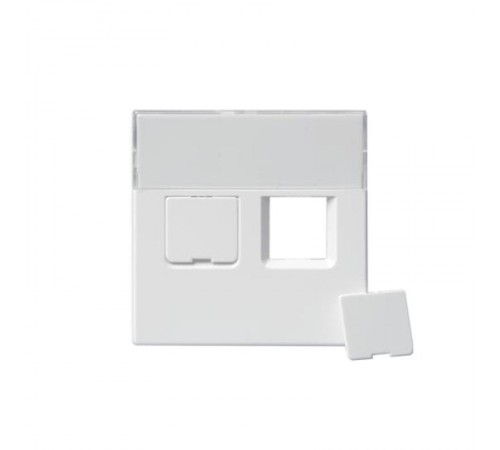 Накладка для 2хRJ45, Impressivo, белый  1819-84   2TKA000609G1  ABB
