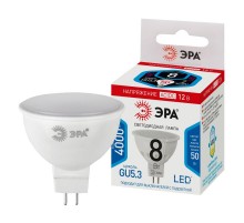 Лампа светодиодная STD LED MR16-8W-12V-840-GU5.3 GU5.3 8Вт софит нейтральный белый свет  Б0049094  ЭРА
