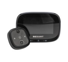 Видеоглазок дверной (DV-115) с цветным LCD-дисплеем 4.3" с функцией записи фото/видео по движению, встроенный звонок, ночной режим  45-1115  REXANT