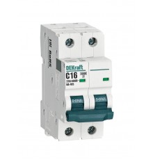 Выключатель автоматический двухполюсный ВА-105 16А C 10кА  13165DEK  DEKraft