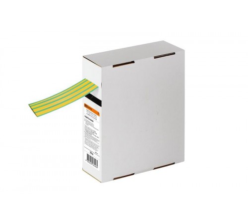 Термоусаживаемая трубка ТУТнг 20/10 желто-зеленая в коробке (10 м/упак)   SQ0518-0449  TDM