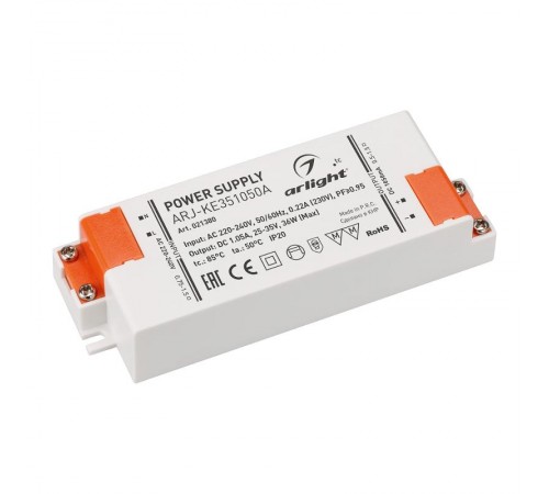 Блок питания ARJ-KE351050A (37W, 1050mA, PFC)  021380  Arlight