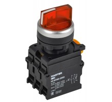 Переключатель с подсветкой 3 полож. 2NO красный MASTER  MI-SW60-20XD-4-14-3-K04  IEK