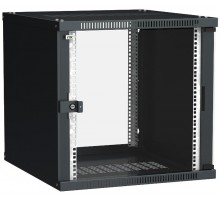 Шкаф LINEA WE 12U 600x650мм дверь стекло черный  LWE5-12U67-GF  ITK