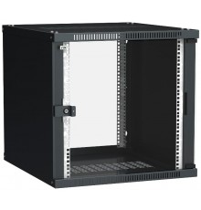 Шкаф LINEA WE 9U 550x350мм дверь стекло черный  LWE5-09U53-GF  ITK