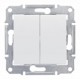 Sedna Белый Выключатель 2-клавишный 10А (сх.5)  SDN0300121  Schneider Electric