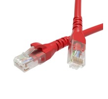 Патч-корд неэкранированный CAT5E U/UTP 4х2, LSZH, красный, 1.0м  RN5EUU4510RD  DKC