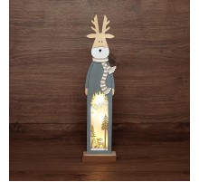 Деревянная фигурка с подсветкой Рождественский олень 11х5х47 см  504-007  NEON-NIGHT