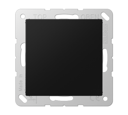 Крышка без отверстий с суппортом; термопласт; черный матовый; A500  A594-0SWM  Jung