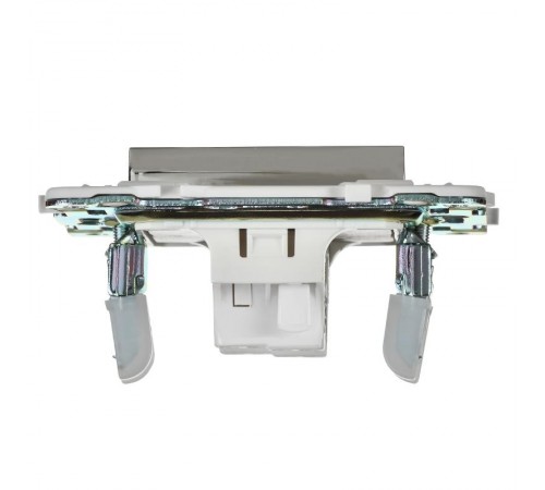 SKANDY Выключатель 1-клавишный кнопочный 10А SK-V14N никель  SK-V17-0-10-K50  IEK