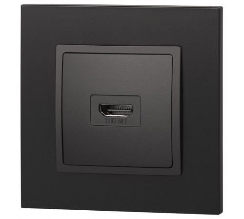 14-3114-05 Розетка HDMI, IP20, Эра Elegance, антрацит  Б0034336  ЭРА
