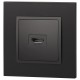 14-3114-05 Розетка HDMI, IP20, Эра Elegance, антрацит  Б0034336  ЭРА