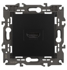 14-3114-05 Розетка HDMI, IP20, Эра Elegance, антрацит  Б0034336  ЭРА