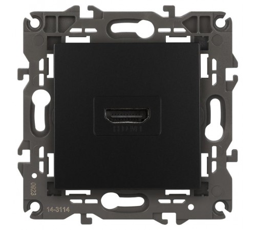 14-3114-05 Розетка HDMI, IP20, Эра Elegance, антрацит  Б0034336  ЭРА