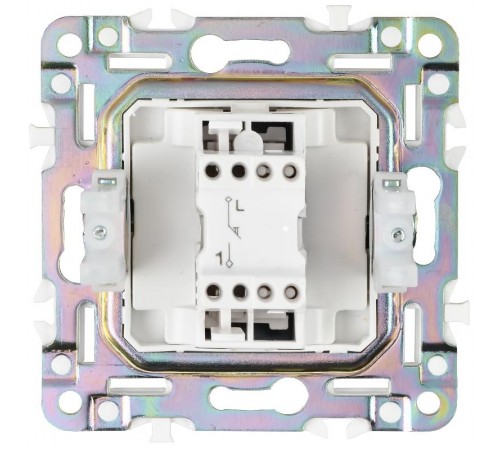 SKANDY Выключатель 1-клавишный кнопочный 10А SK-V14N никель  SK-V17-0-10-K50  IEK