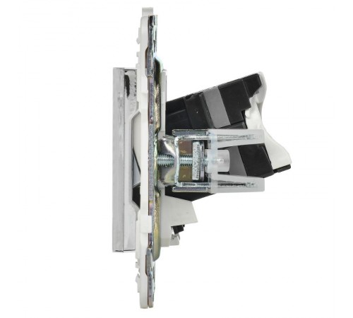 SKANDY Розетка компьютерная 2-местная RJ45 кат.5E SK-K03N никель  SK-K20-1-K50  IEK