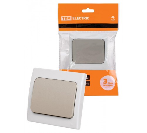 Выключатель 1-кл. скрытой установки IP54 10А "Вуокса" TDM  SQ1803-0101  TDM