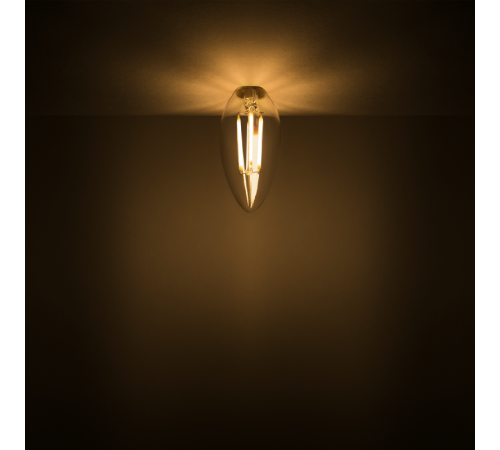 Лампа светодиодная Basic Filament Свеча 4,5W 400lm 2700К Е14 LED 1/10/50  1031115  Gauss