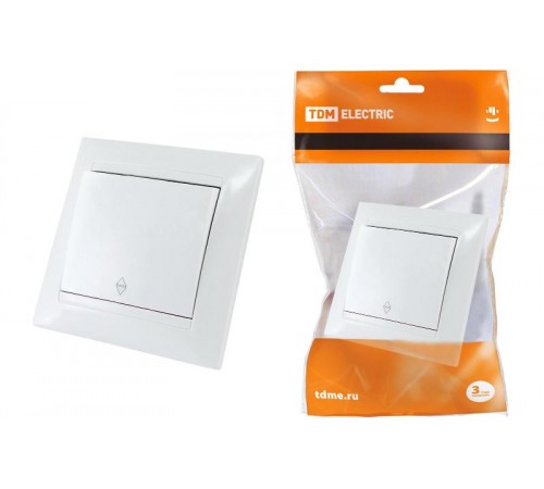 Выключатель на 2 направления 1 кл. 10А белый "Лама"  SQ1815-0006  TDM