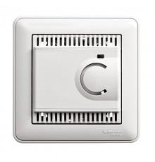 W59 Белый Регулятор теплого пола с датчиком +5 до +50°C, 10А (в сборе)  TES-151-18  SE