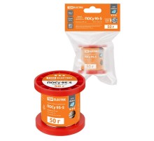 Припой ПОСу 95-5, проволока, ГОСТ 21931-76, 1 мм, 50 г, катушка, инд. упак., "Алмаз"  SQ1025-1815  TDM