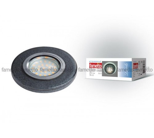 Светильник декор.встр Luciole DLS-L104 GU5.3 CHROME/BLACK GU5.3 доп.LED подсветка 3Вт металл/полимер. Хром/черн в технике "Кракле"  10720  Fametto