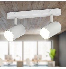 Светильник настенно-потолочный спот OL35-2 WH MR16 GU10 IP20 белый хром  Б0056365  ЭРА