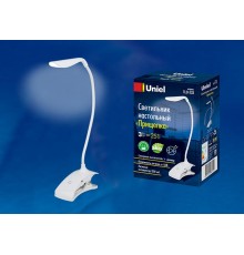 Светильник настольный TLD-533 White/LED/250Lm/5500K/Dimmer "прищепка" 3W акк 5V/1200mA сенсор Белый  UL-00001494  Uniel