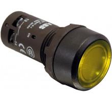 Кнопка с подсветкой CP2-11Y-10 желтая 24В AC/DC с плоской клавишей с фиксацией 1НО  1SFA619101R1113  ABB