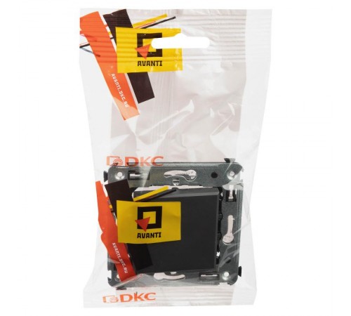 Выключатель одноклавишный в стену, "Avanti", "Черный матовый"  4412103  DKC