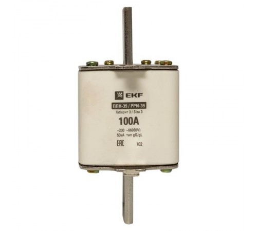 Плавкая вставка ППН-39 630/100А габарит 3  fus-39/630/100  EKF