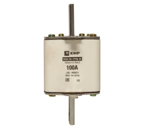 Плавкая вставка ППН-39 630/100А габарит 3  fus-39/630/100  EKF